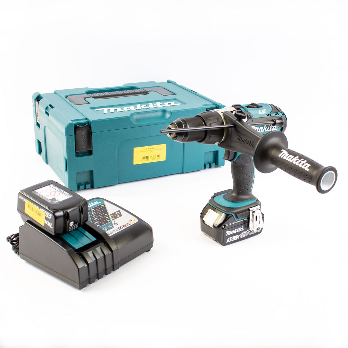 Makita 18V DHP451RTJ 2x 5.0 batterie Ah + caricabatterie in MAKPAC