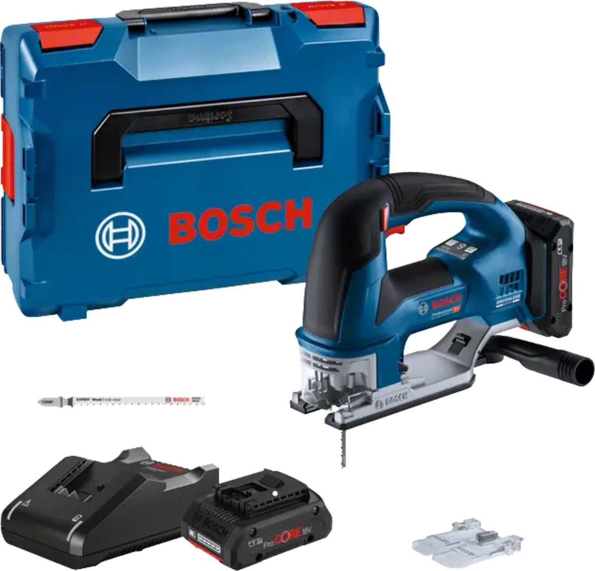 Bosch scie sauteuse sans fil GST 18V-155 BC, 2xProCORE18V 4.0Ah, dispositif de charge et L-BOXX