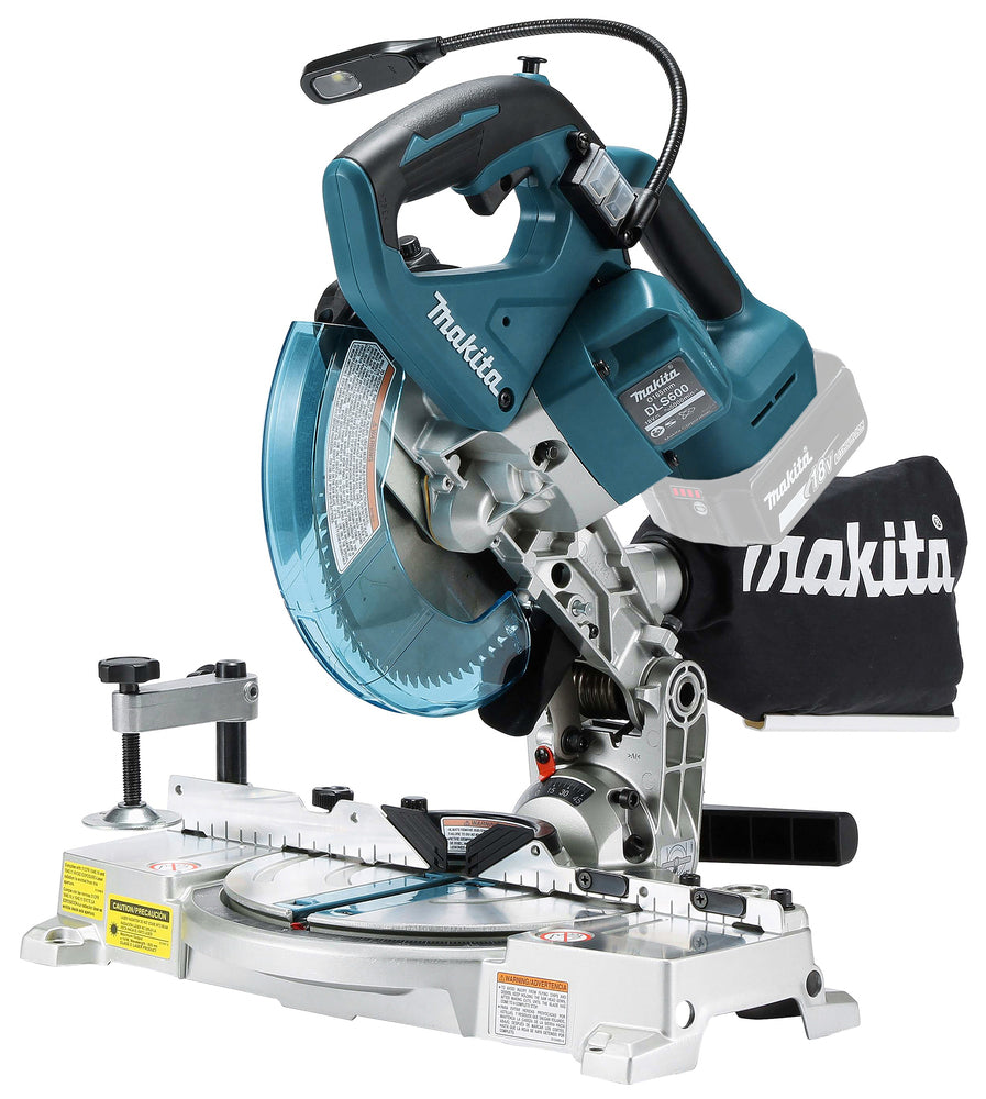 Découpe de batterie Makita et scie à onglet DLS600Z 18V sans batterie