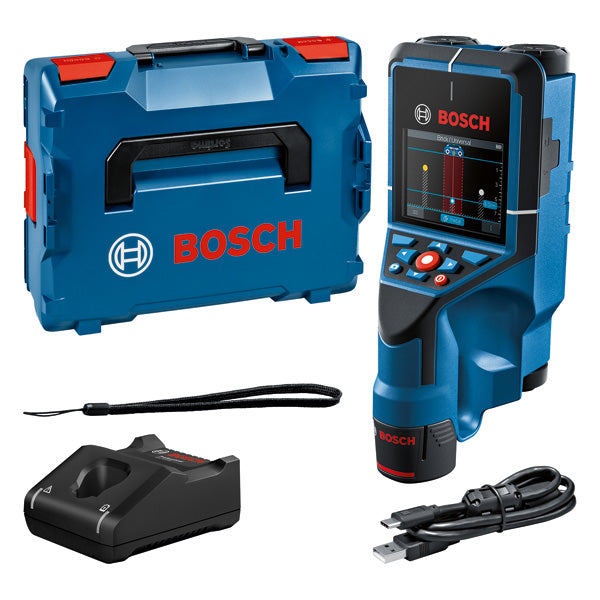 Détecteur mural D-tect 200 C avec 1 batterie 12V 2,0 Ah + chargeur