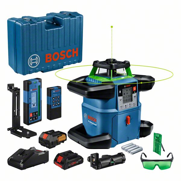 Bosch Rotary Laser GRL 650 CHVG, 1x 4.0 PC e caricatore nel caso