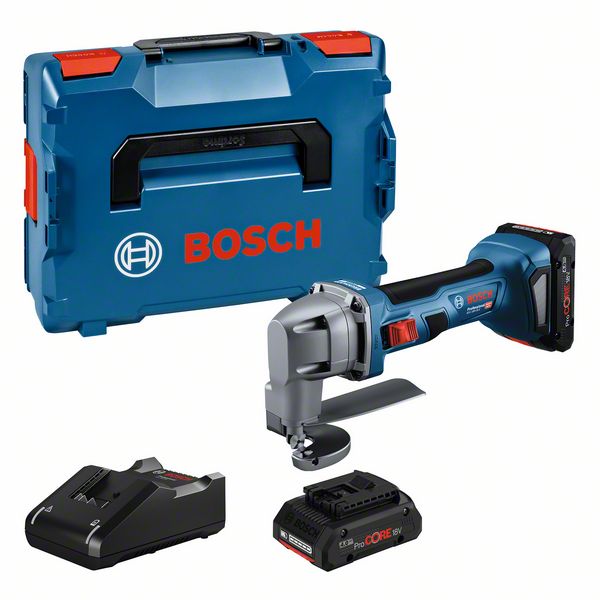 Cesoie senza fili Bosch GSC 18V-16 E, 2 batteria ProCORE18V, linea veloce e L-BOXX