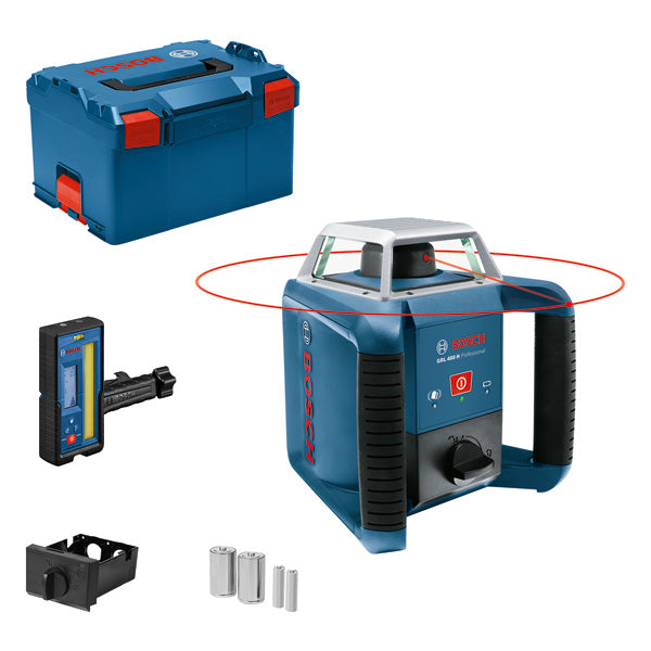 Bosch Rotary Laser GRL 400 H, ricevitore incluso, accessori in L-BOXX 238