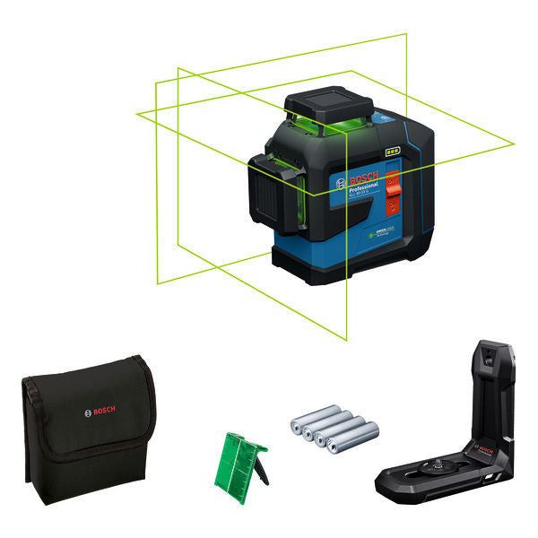 Linea Bosch laser GLL 80-33 G con supporto universale LB10 e borsa
