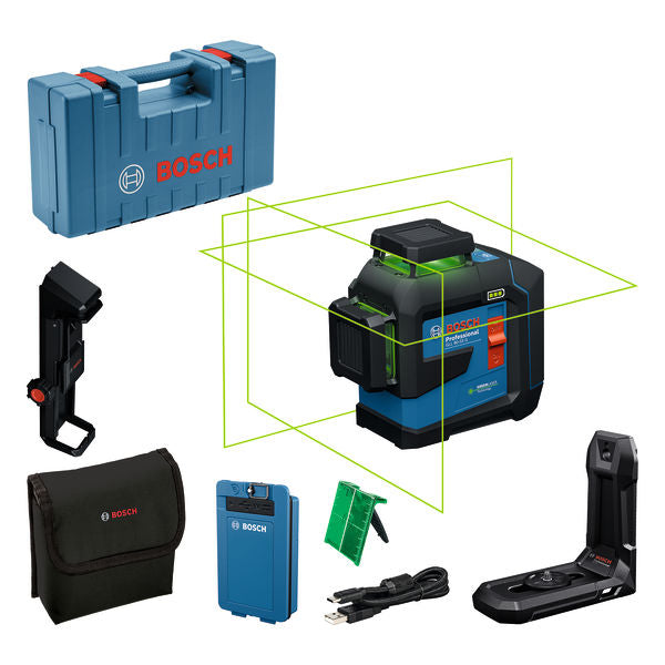 Linea Bosch laser GLL 80-33 G con LB10 + DK20 + batteria BA3.7V XL nel caso