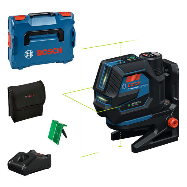 Bosch combinazione laser GCL 12V-50-22 CG, 1x 2.0 Ah + caricatore + supporto rotante RM20 in L-BOXX