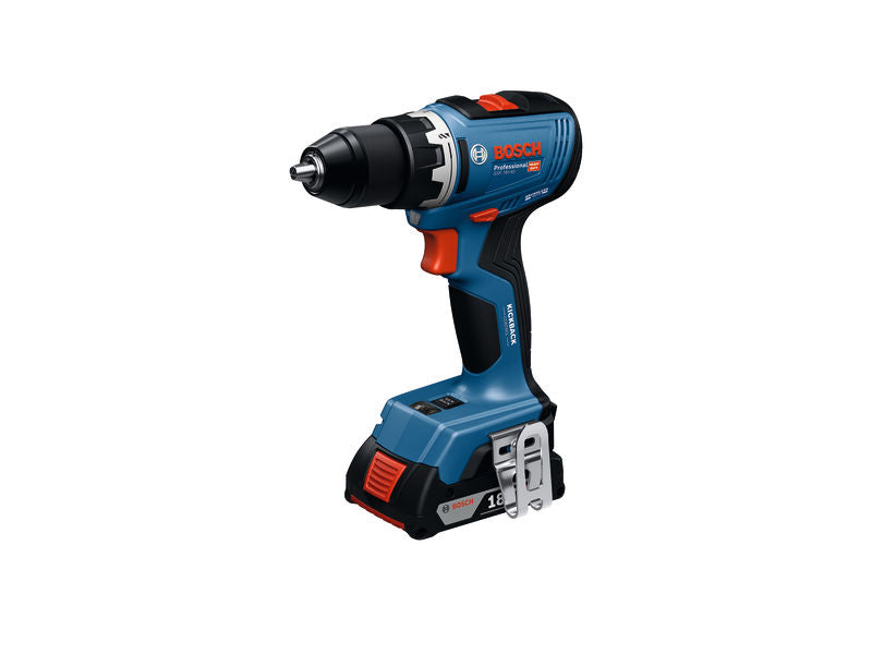 Set utensili Bosch: GSR 18V-65 + 2 x batteria + 19 pz. Set utensili manuali in L-BOXX