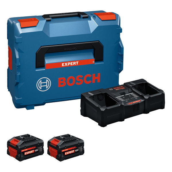 Kit de démarrage haute performance Bosch 2x EXBA18V-80 + chargeur EXAL18V2-320 en L-BOXX