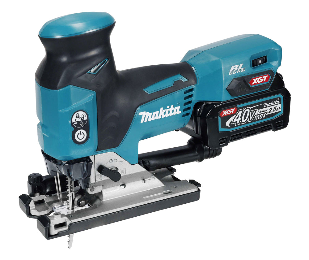 Scie sauteuse pendulaire Makita 40V max. / 2,5 Ah, 1 batterie + chargeur en MAKPAC