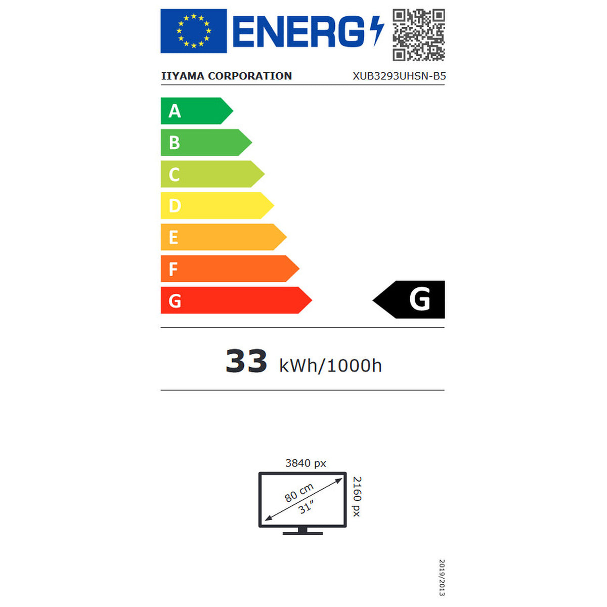 iiyama 31,5" LED - ProLite XUB3293UHSN-B5 economico