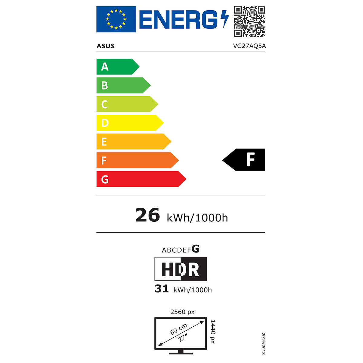ASUS 27" LED - VG27AQ5A economico