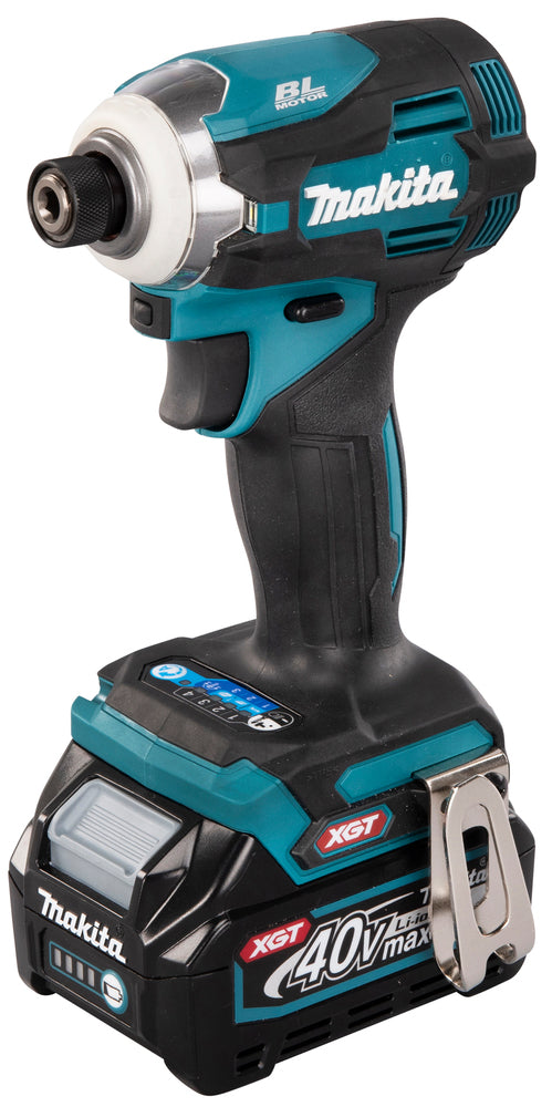 Tournevis à percussion sans fil Makita 40V max. TD001GD201 avec 2 batteries 2,5 Ah + chargeur en MAKPAC