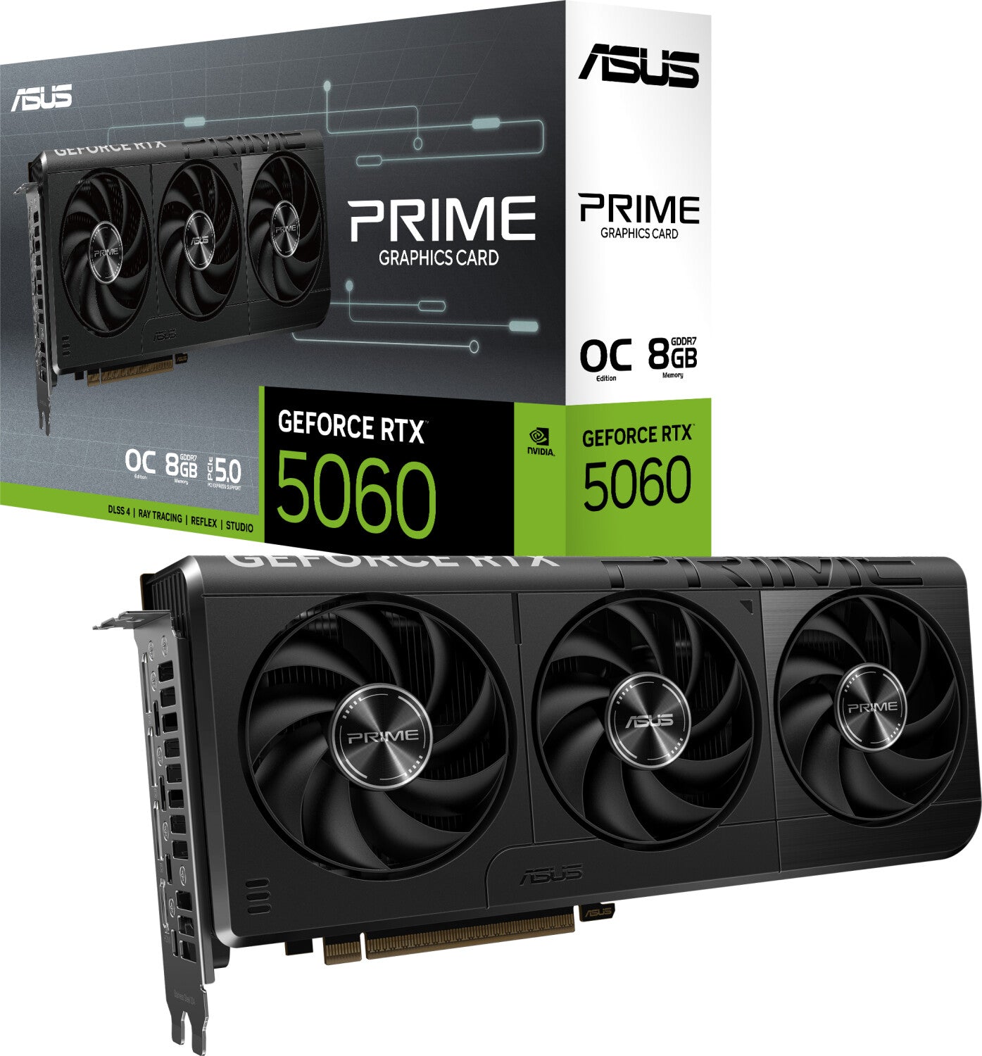 ASUS PRIME GeForce RTX 5060 OC 8GB PRIME-RTX5060-O8G GDDR7 Graphics Card, DP/HDMI