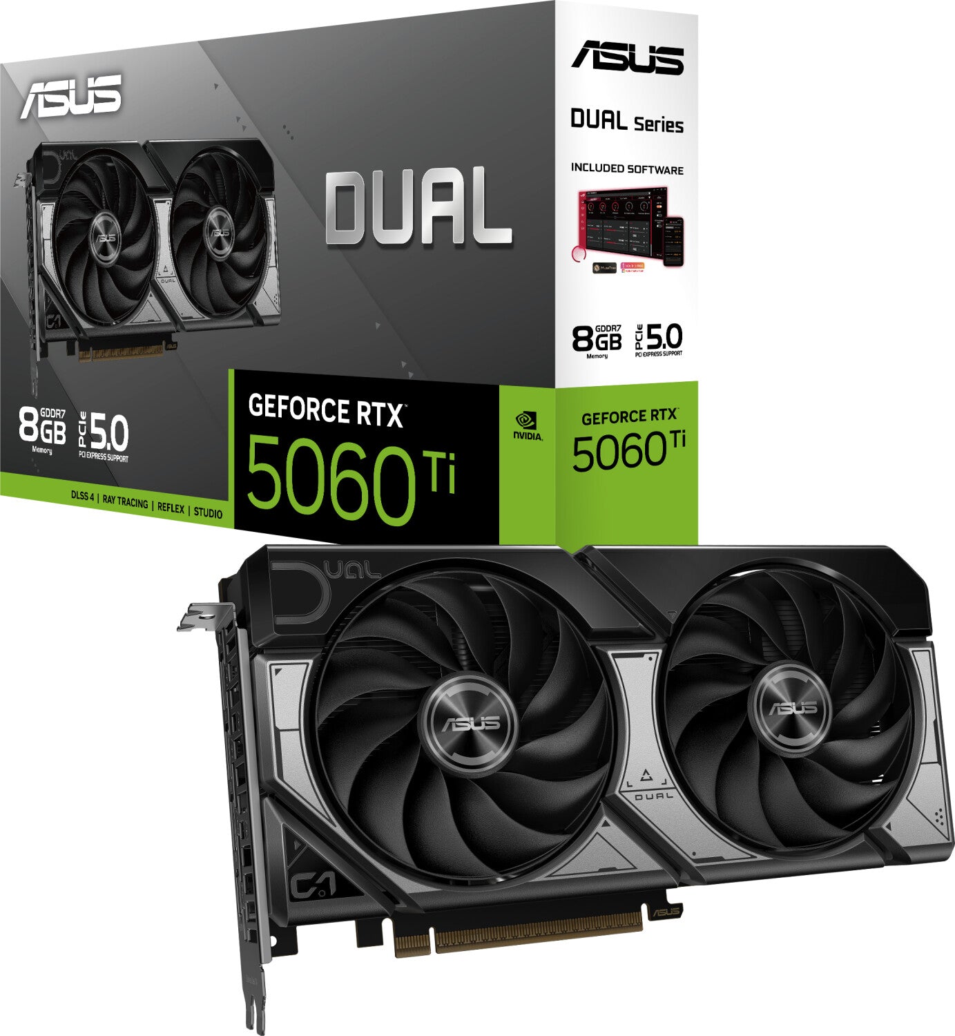 ASUS Dual GeForce RTX 5060 Ti DUAL-RTX5060TI-8G 8GB DDR7 Graphics Card DP/HDMI