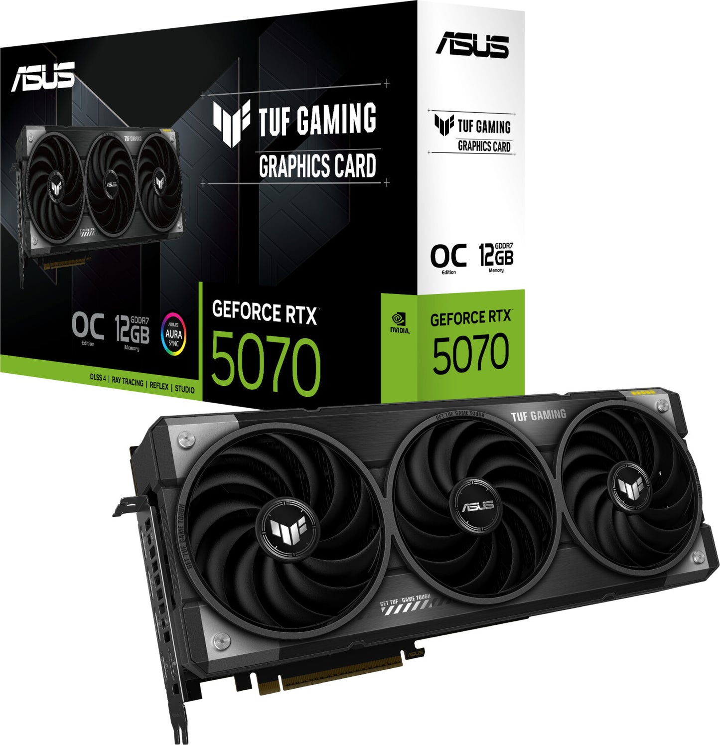 ASUS TUF Gaming GeForce RTX 5070 OC 12GB TUF-RTX5070-O12G-GAMING DDR7 graphics card, 2xHDMI, 3xDP