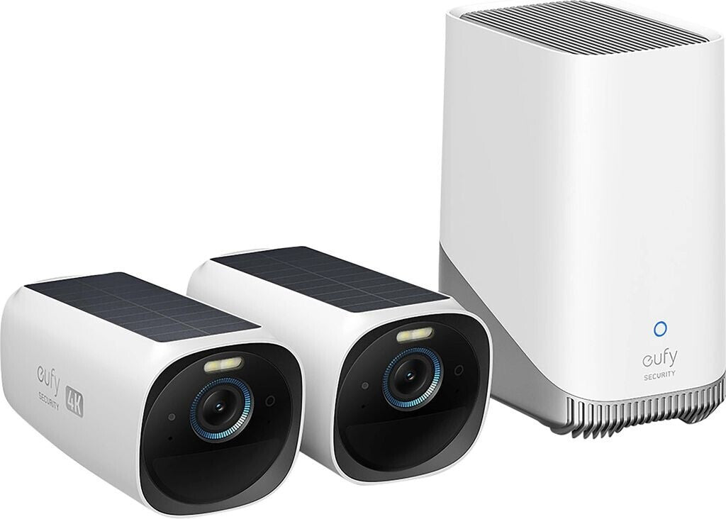 Caméra de surveillance extérieure solaire eufyCam 3 4K 2+1 avec stockage local + SSD 1 To