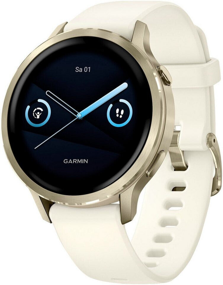 Garmin Venu® 4 - 45 mm Grey/Silver with Quick Release Silicone Band 22 mm Lemon