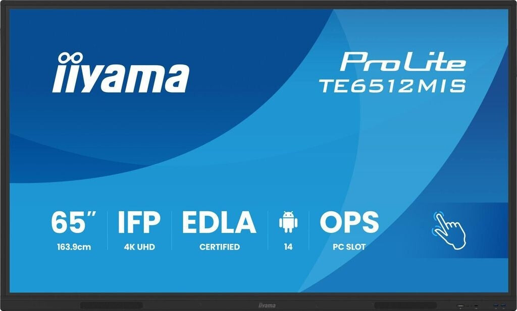 iiyama ProLite TE6512MIS-B4AG Touchscreen interattivo 4K UHD da 65" per lavorare insieme in modo interattivo