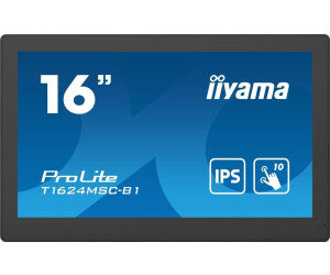 Iiyama Moniteur ProLite T1624MSC-B1 Écran tactile LED 39,5 cm (15,6") (Full HD, 1920 x 1080, IPS, 25 ms, HDMI)