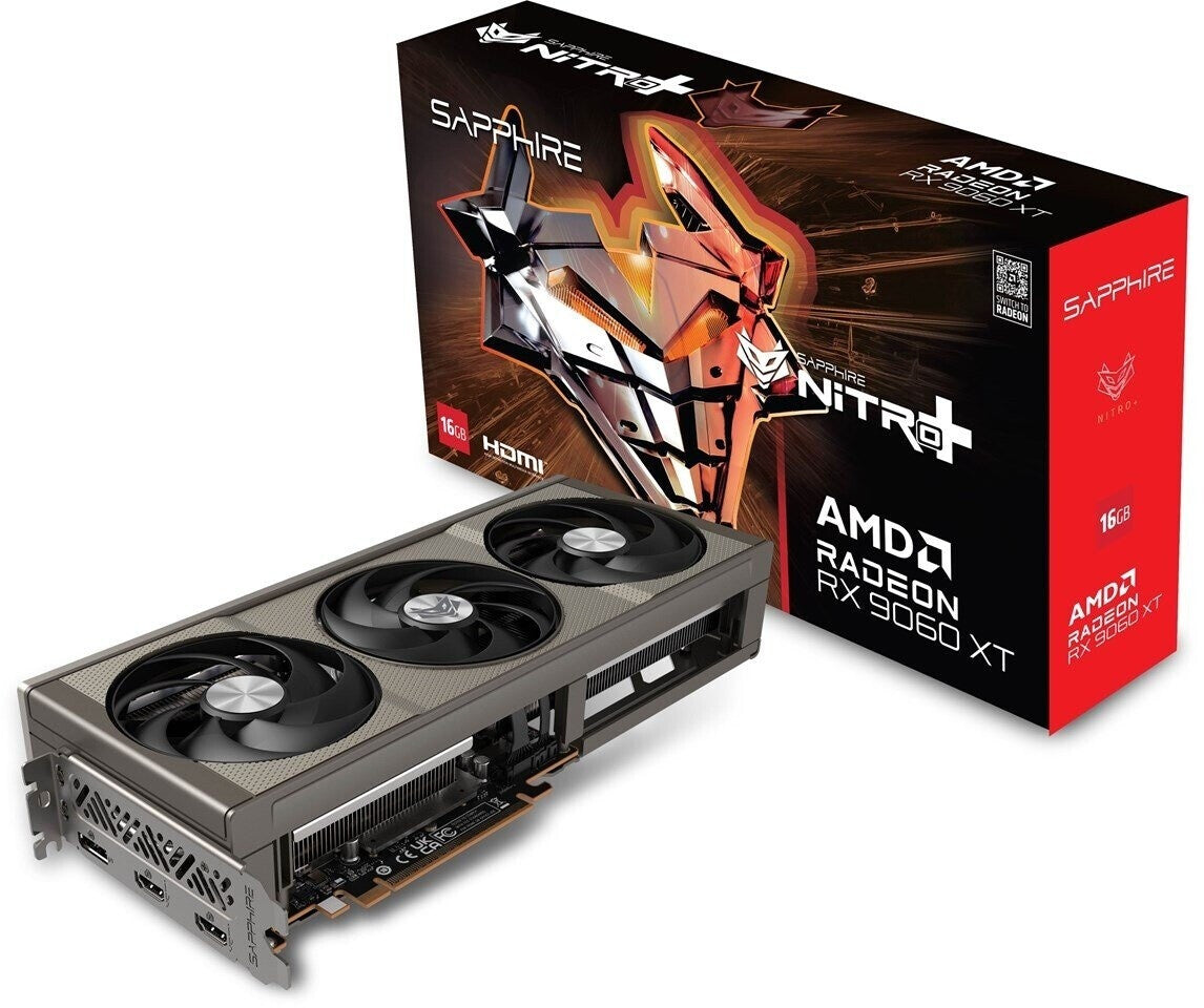 SAPPHIRE Radeon™ NITRO+ RX 9060 XT 16GB graphics card DP/HDMI