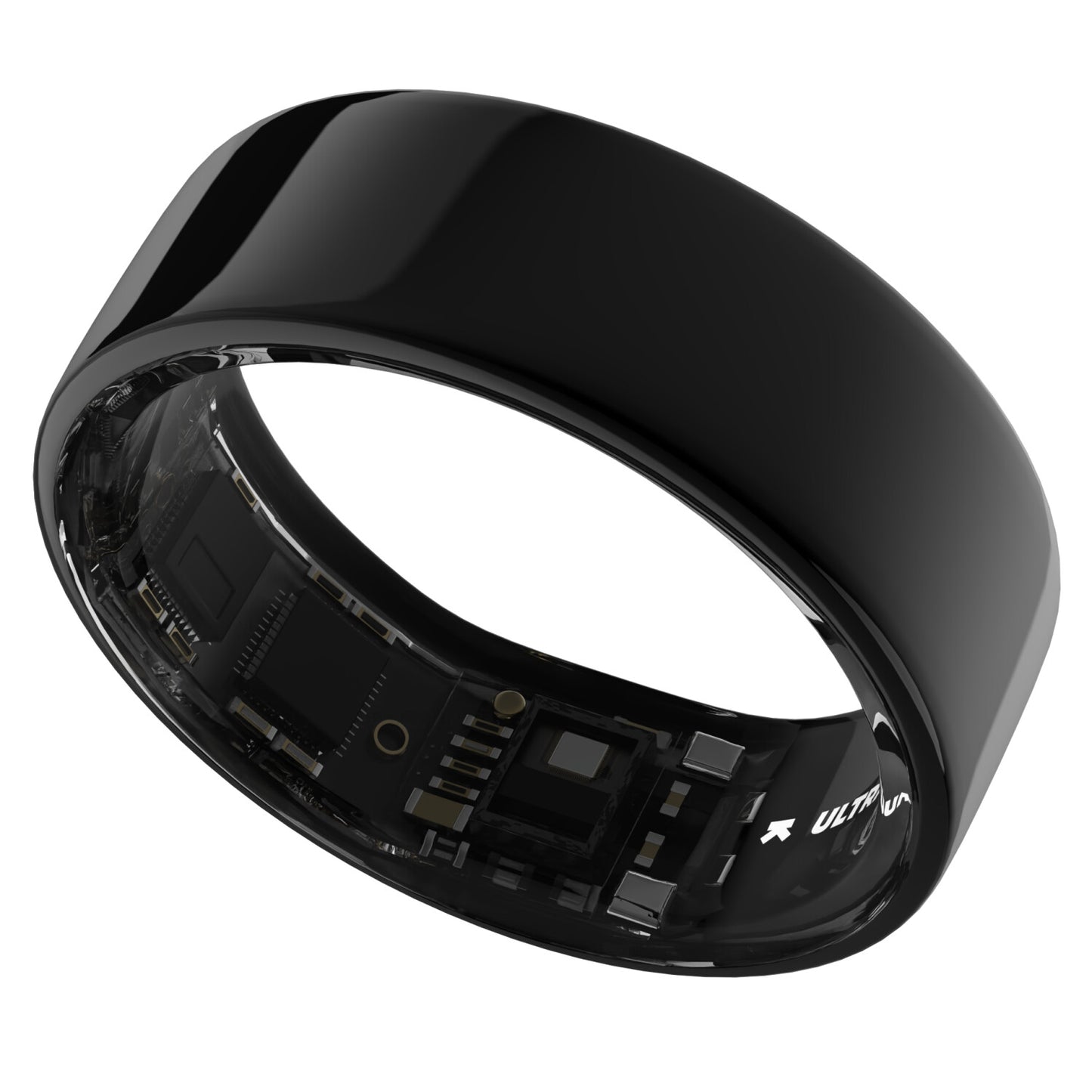 ULTRAHUMAN Ring Air - Bague intelligente pour femmes et hommes - Bague connectée de suivi du sommeil et de la forme physique - Fréquence cardiaque - Bague intelligente Aster Black Taille 6