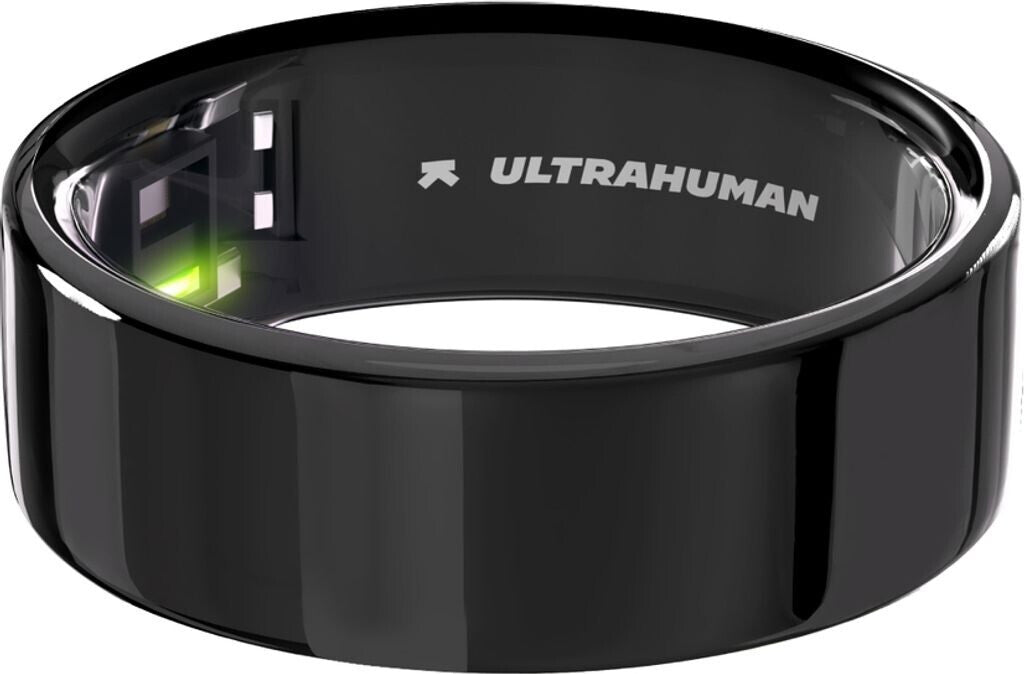 Bague intelligente ULTRAHUMAN Ring Air pour femmes et hommes - Bague connectée de suivi du sommeil et de la forme physique - Fréquence cardiaque - Smartring Aster Black Taille 9