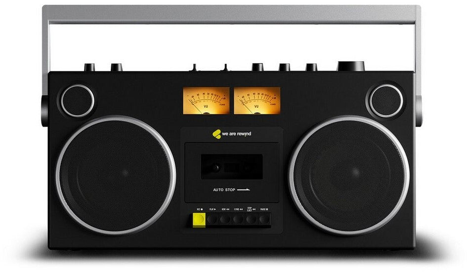 WeAreRewind Curtis Lecteur de cassettes portable avec Bluetooth, Noir