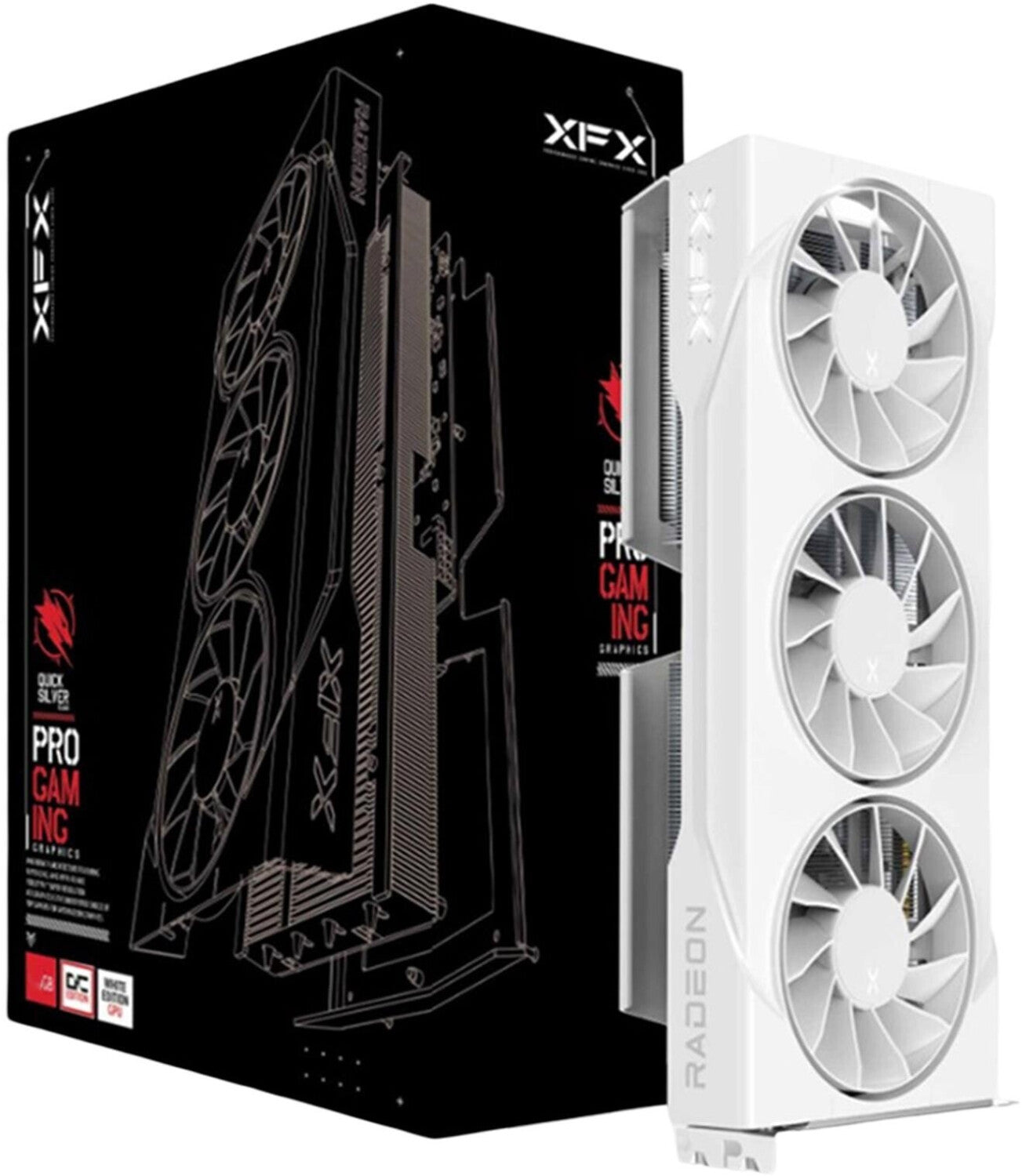 Carte graphique XFX Swift Radeon RX 9060 XT OC White Triple Gaming Edition 16 Go GDDR6 DP/HDMI