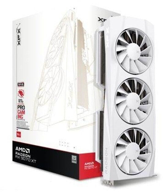 XFX QuickSilver Radeon RX 9070 XT Gaming Edition White graphics card 16GB GDDR6 DP/HDMI
