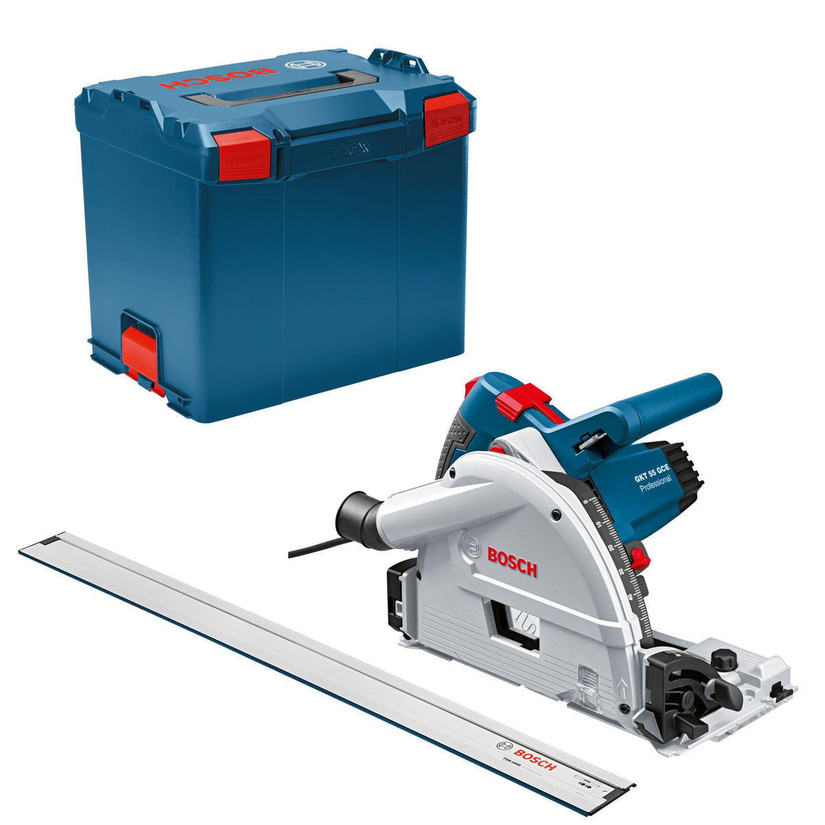 Bosch Dive Saw GKT 55 GCE Set professionale in formato L-BOXX 4 + FSN 1600
