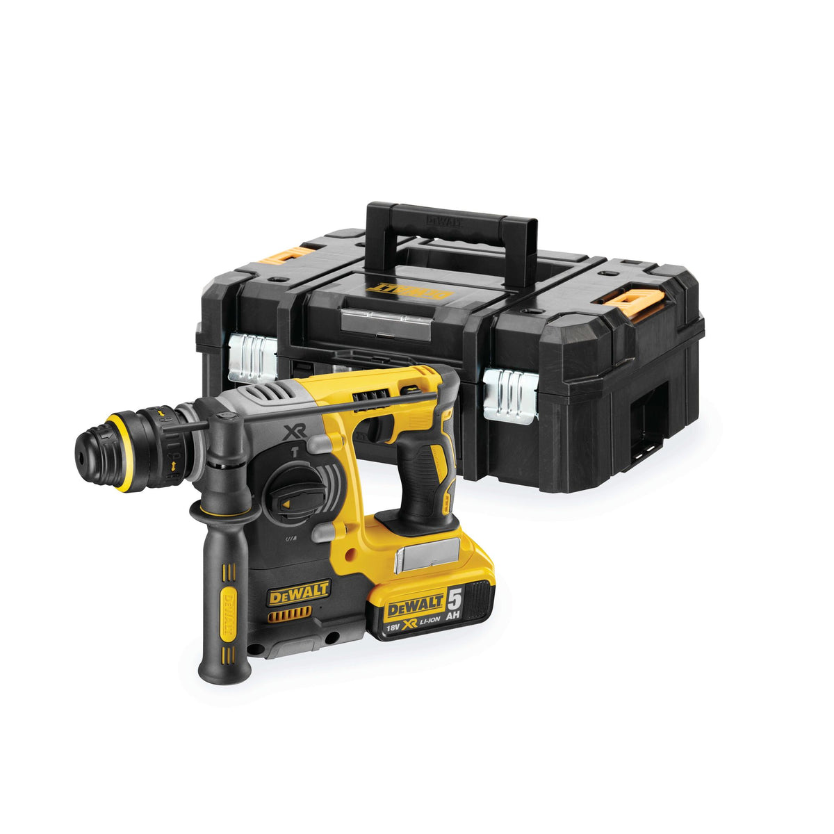 Batteria DeWALT Combihammer DCH274P2T, SDS-plus, 18V, 2x 5.0 Ah in TSTAK