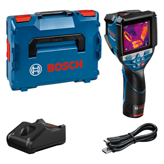 Telecamera termica Bosch GTC 600 C 12V con batteria 1x 2.0 Ah e caricabatterie L-Boxx 136