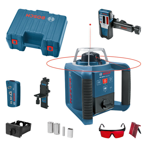 Bosch Rotary Laser GRL 300 HV con accessori in caso di artigianato