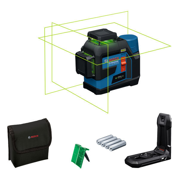 Laser linéaire Bosch GLL 12V-100-33 CG + support universel LB 10 en sacoche