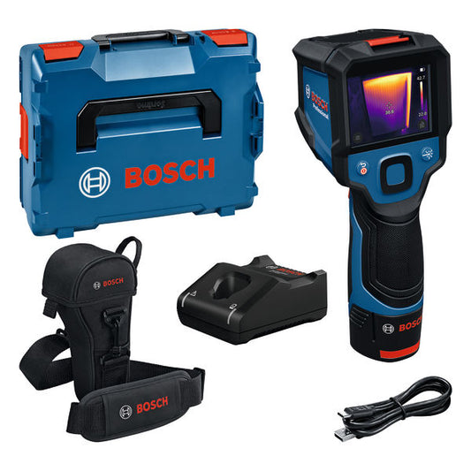 Telecamera termocamera Bosch GTC 12V-450-13, 1x 12V 2.0 Ah e caricabatterie in L-BOXX