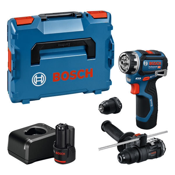 Cacciavite senza fili Bosch GSR 12V-32 FC, 2x 2.0 Ah e caricatore + 2x attacchi in L-BOXX