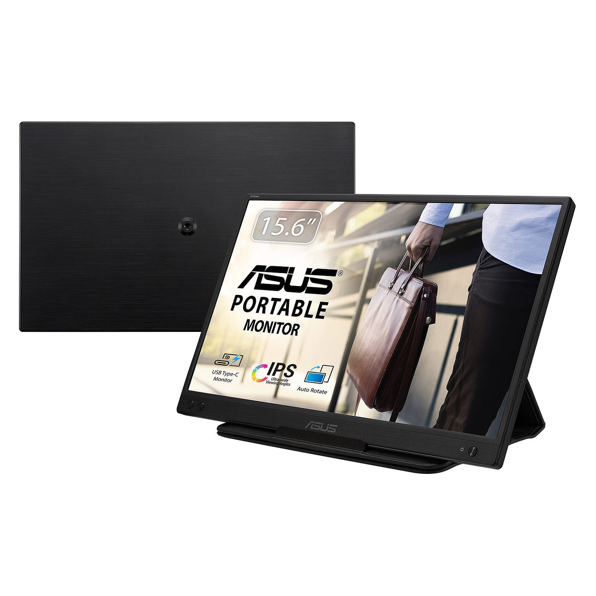 ASUS 15.6" LED ZenScreen MB166C 1920 x 1080 pixel - 5 ms (da grigio a grigio) - 16/9 - Pannello IPS - Laptop - USB-C - Custod