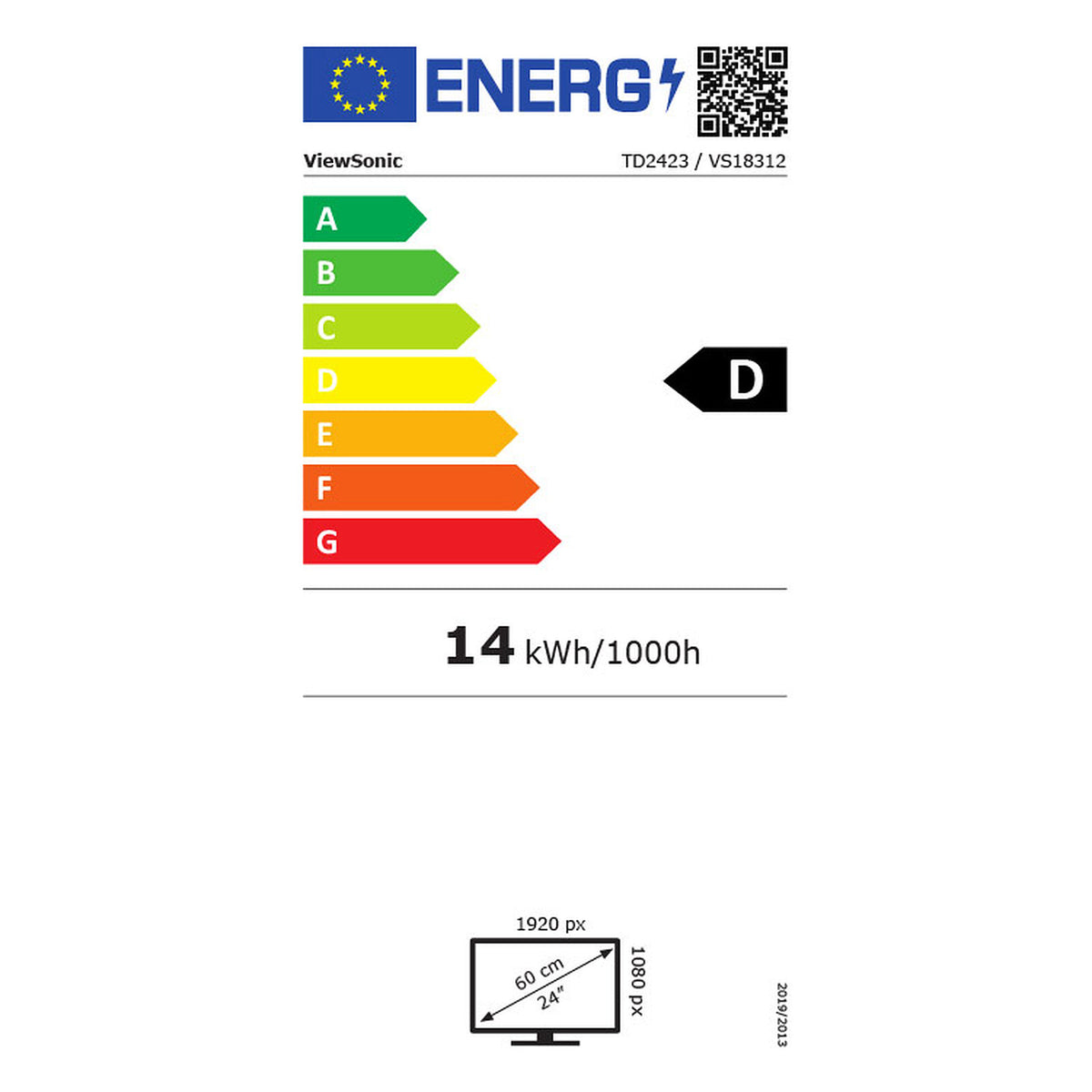 ViewSonic 23.6" LED Touch - TD2423 economico