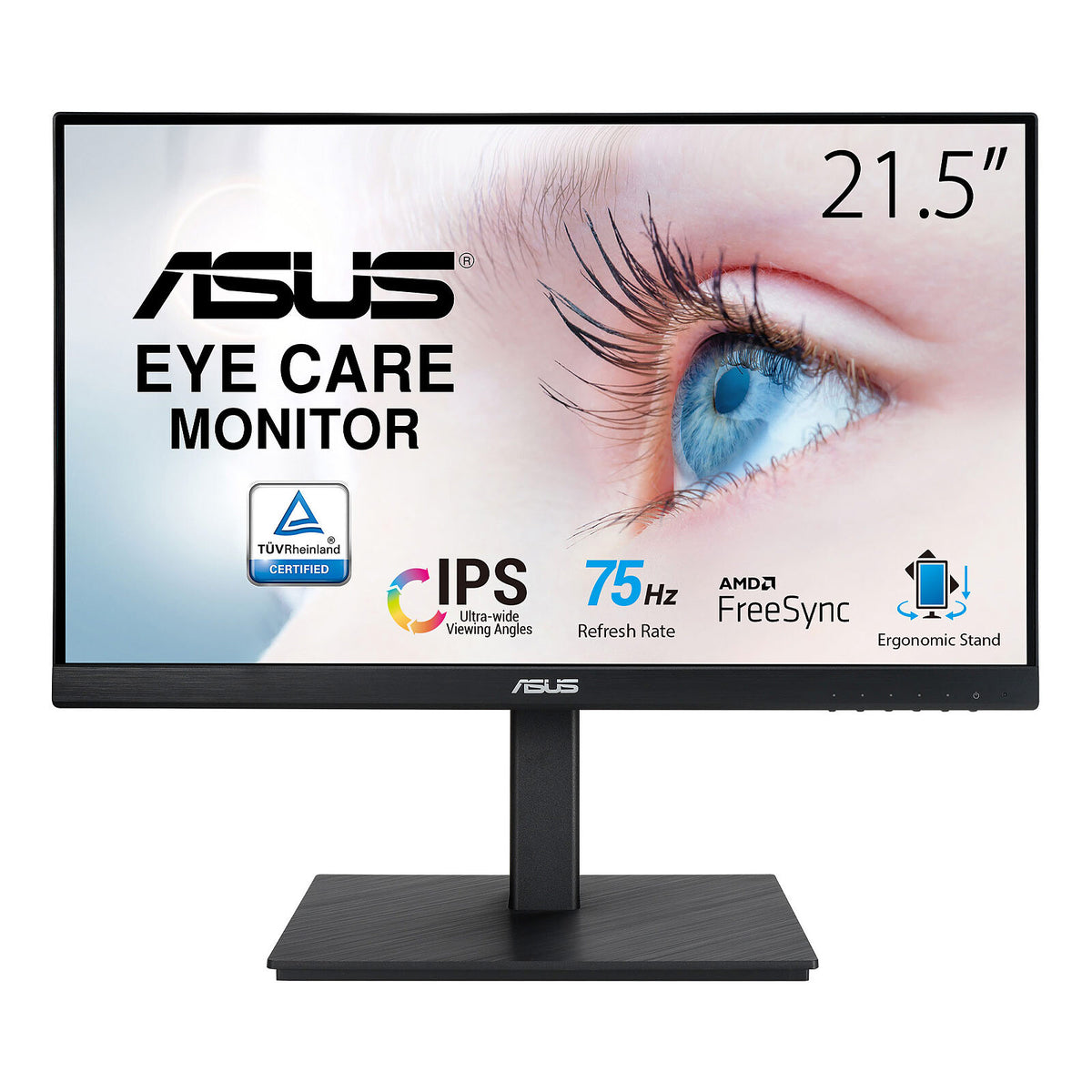 ASUS 21.5" LED - VA229QSB 1920 x 1080 pixel - 5 ms (da grigio a grigio) - 16/9 - Pannello IPS - 75 Hz - FreeSync - HDMI/VGA/D