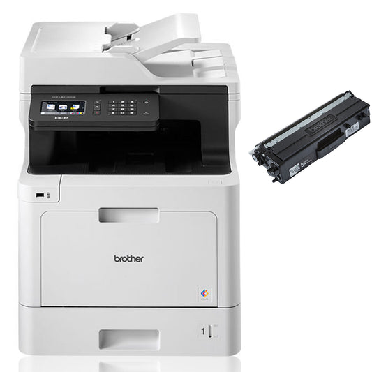 Brother DCP-L8410CDW + TN-421BK Stampante multifunzione laser a colori duplex 3 in 1 (USB 2.0/Ethernet/Wi-Fi) + toner nero (3