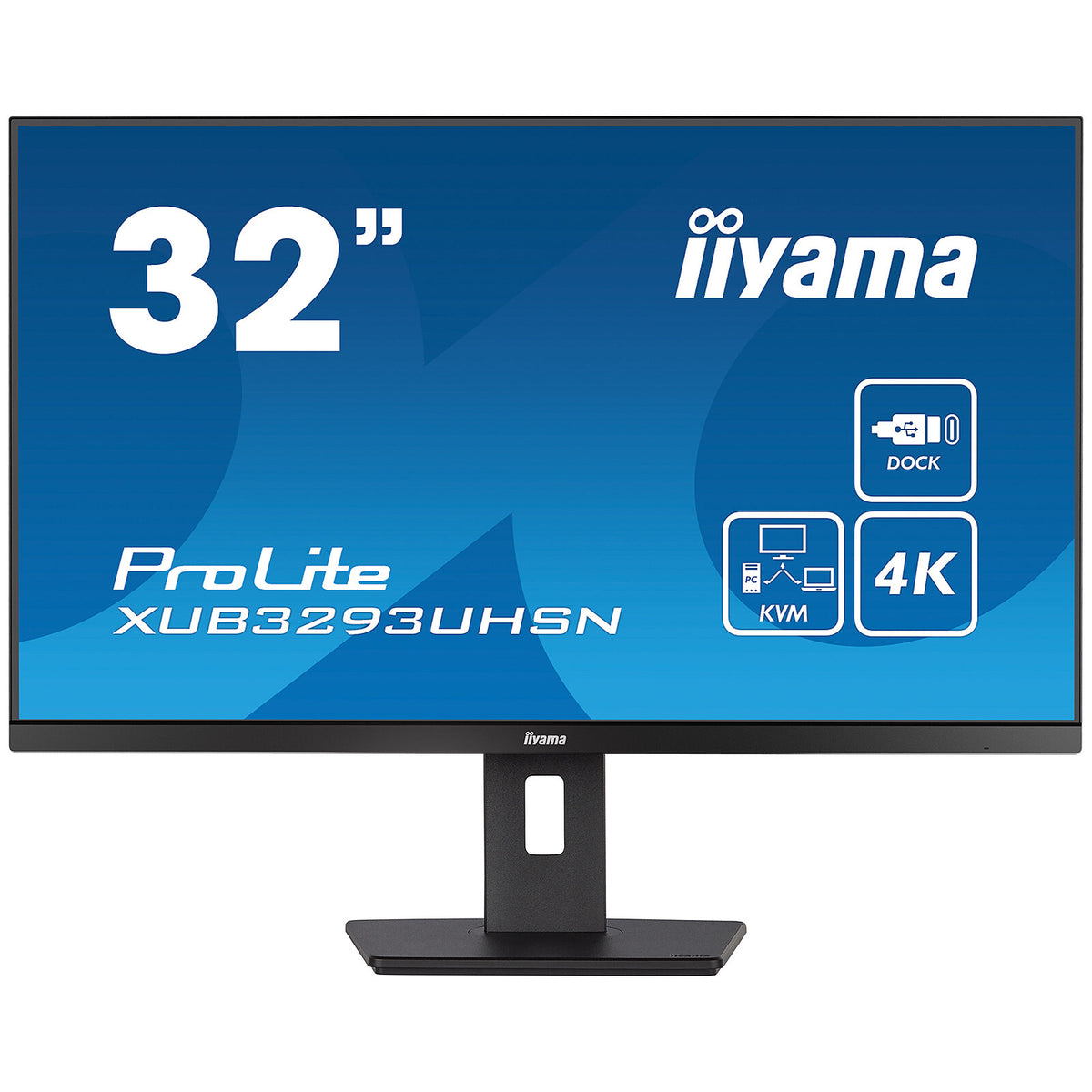 iiyama 31,5" LED - ProLite XUB3293UHSN-B5 4K UHD - 4 ms (da grigio a grigio) - 16/9 - IPS - 75 Hz - HDMI/DisplayPort/USB-C - 