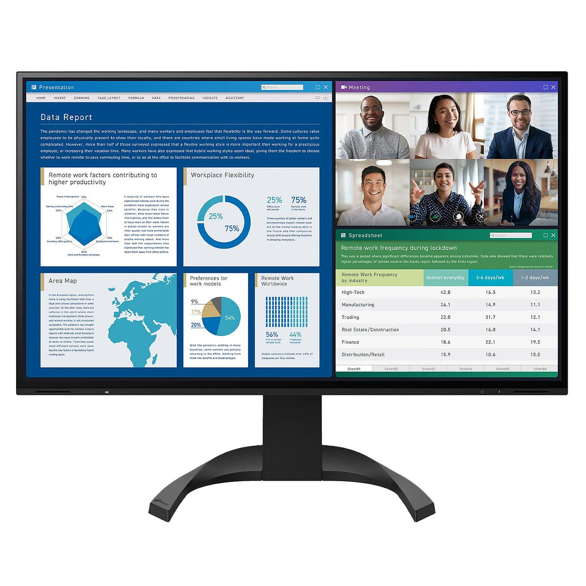EIZO 27" LED - FlexScan EV2740X 3840 x 2160 pixel - 5 ms - Widescreen 16/9 - Pannello IPS - DisplayPort/HDMI /USB-C - Pivot -