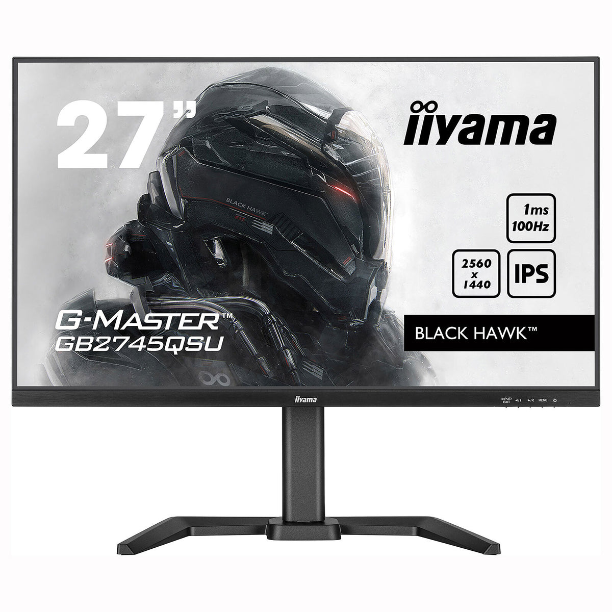 iiyama 27" LED - G-Master GB2745QSU-B2 Black Hawk Monitor PC 2.5K - 2560 x 1440 pixel - 1 ms (MPRT) - 16/9 - Pannello IPS - 1