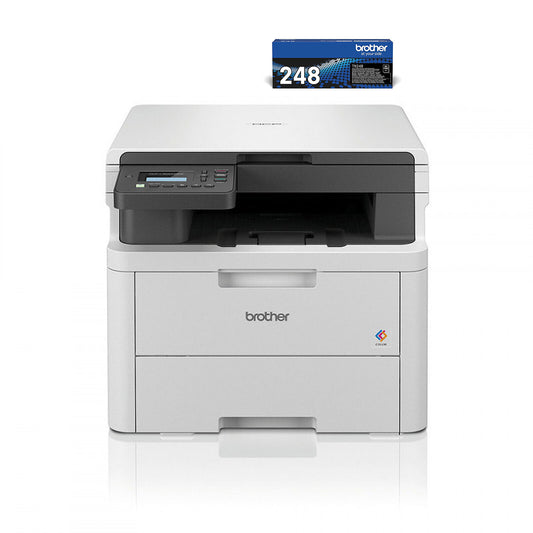 Brother DCP-L3520CDWE + TN-248BK (Nero) Stampante multifunzione laser a colori fronte/retro 3 in 1 (USB 2.0 / Wi-Fi / AirPrin