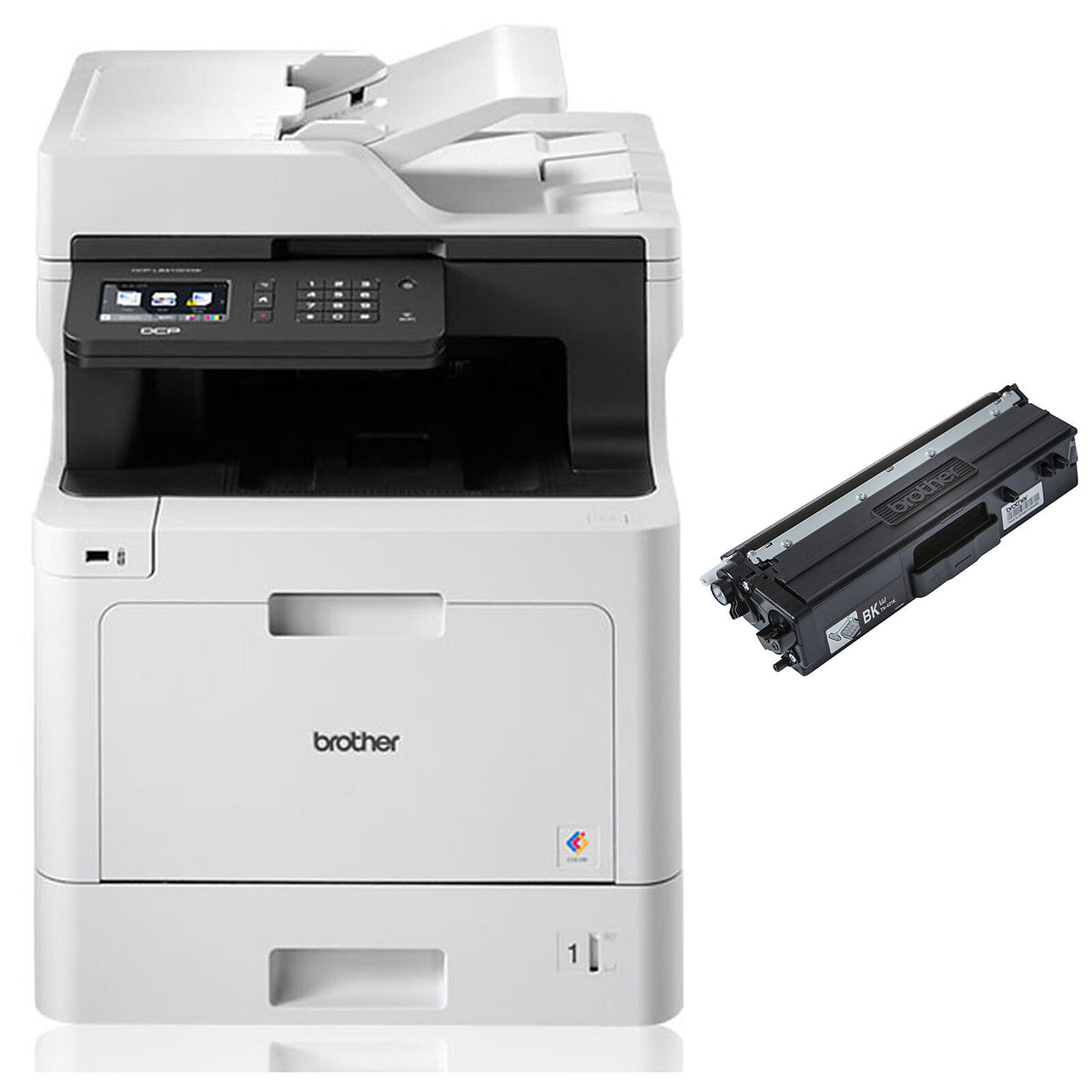 Brother DCP-L8410CDW + TN-421BK (Nero)  Stampante multifunzione laser a colori 3-in-1 duplex (USB 2.0/Ethernet/Wi-Fi) + Toner