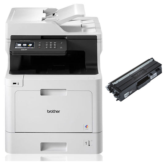 Brother DCP-L8410CDW + TN-421BK (Nero)  Stampante multifunzione laser a colori 3-in-1 duplex (USB 2.0/Ethernet/Wi-Fi) + Toner