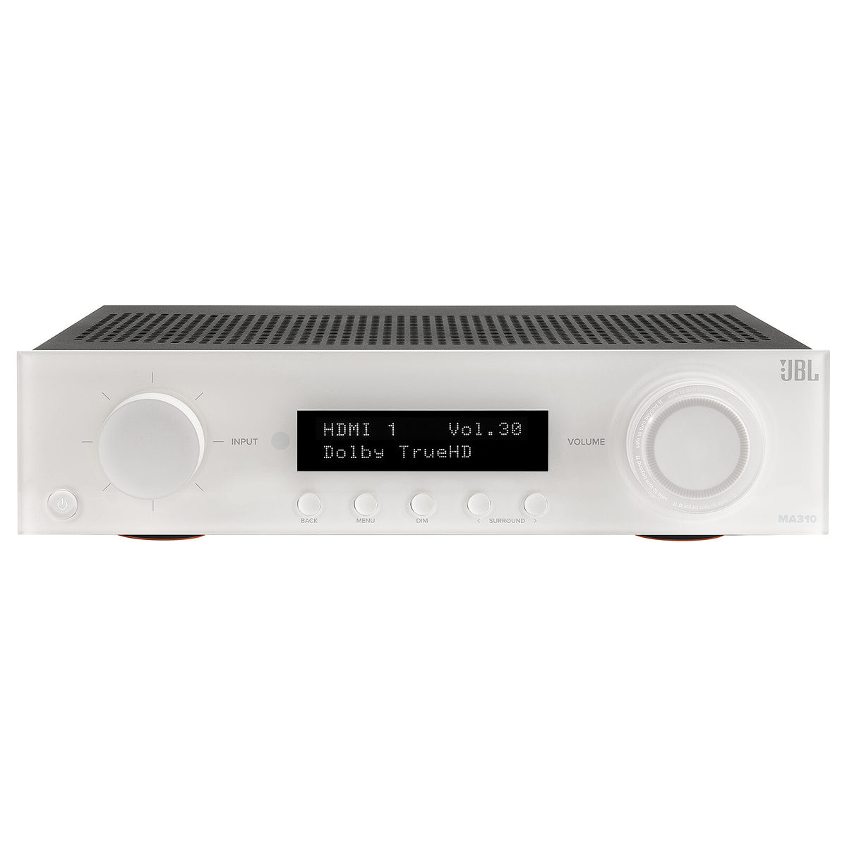 JBL MA310 - Bianco  Amplificatore Home Cinema 5.2 - 60 Watt - HDMI 4K - HDR10 - Bluetooth
