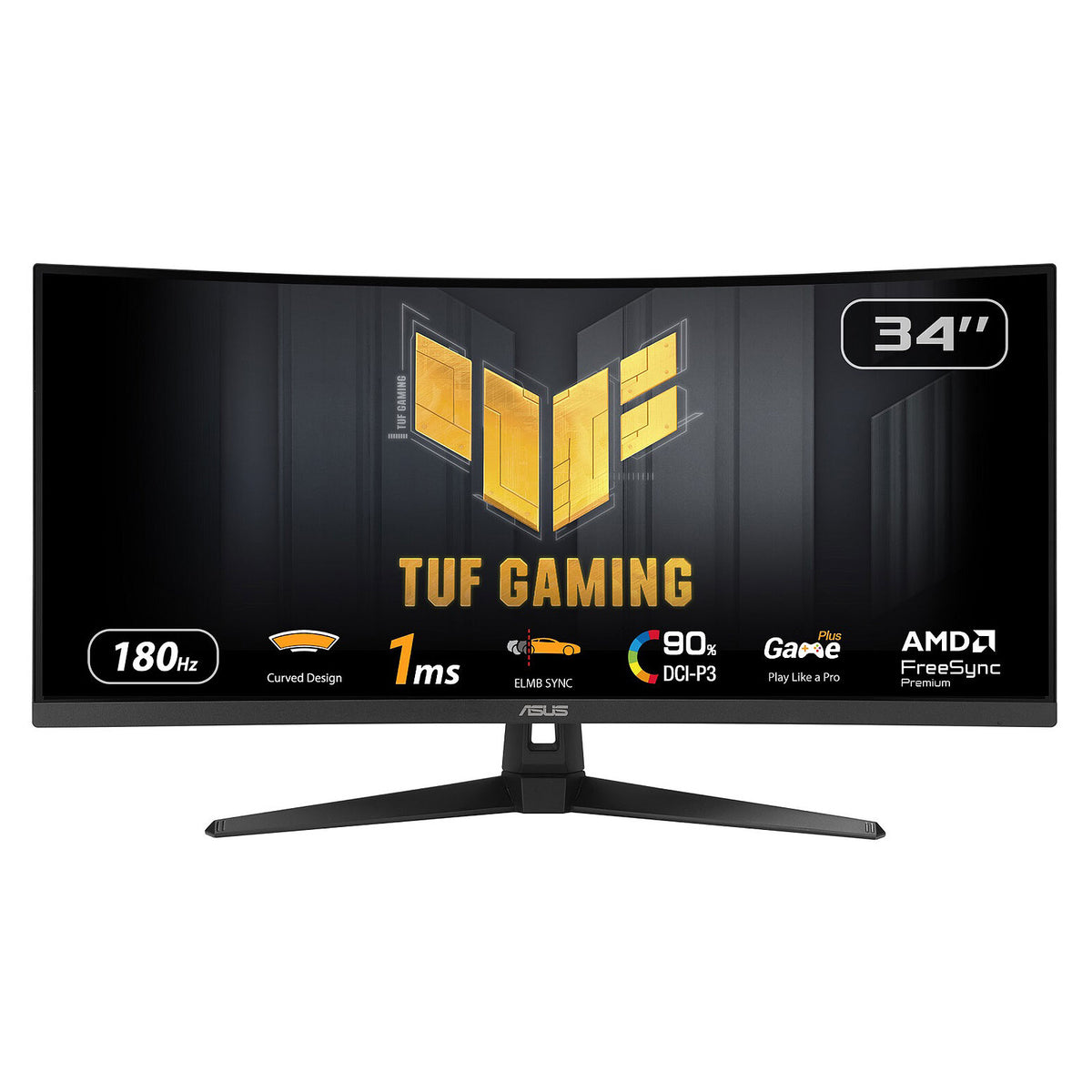 ASUS 34" LED - TUF Gaming VG34VQ3B Monitor PC UltraWide WQHD - 3440 x 1440 pixel - 1 ms (MPRT) - 21/9 - Pannello VA curvo - H