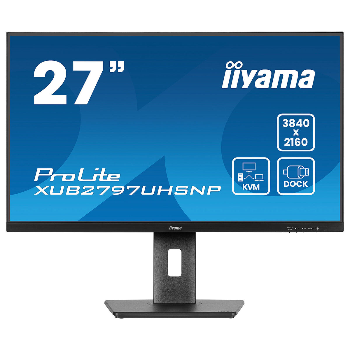 iiyama 27" LED - ProLite XUB2797UHSNP-B1 Monitor PC 4K - 3840 x 2160 pixel - 4 ms (da grigio a grigio) - formato 16:9 - panne
