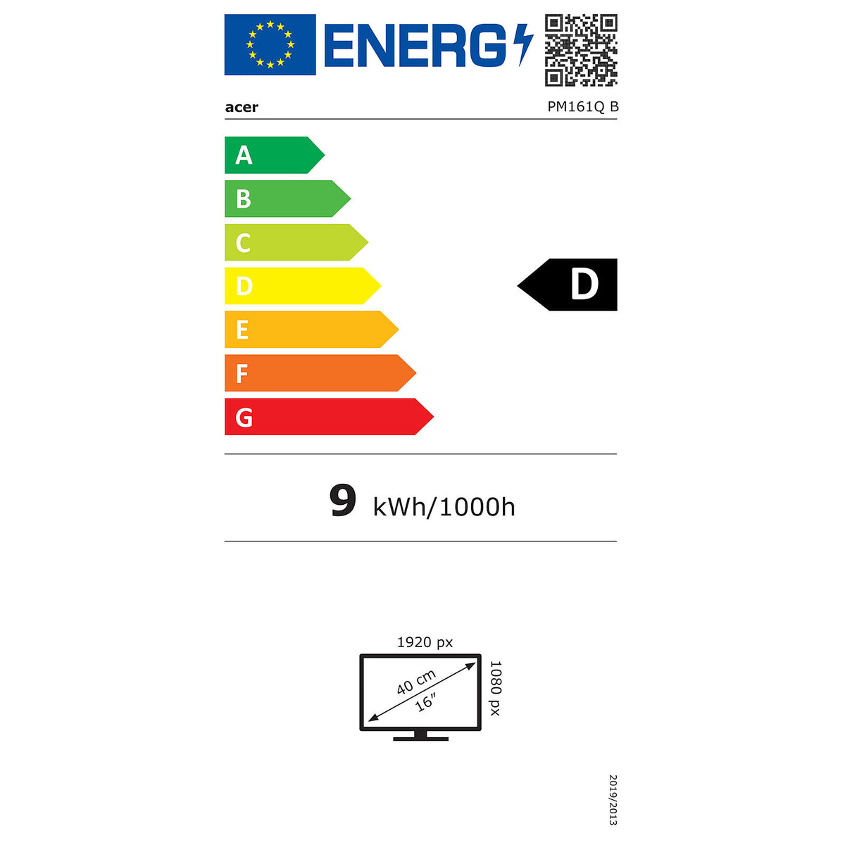 Acer 15.6" LED - PM161QBmiuux  economico